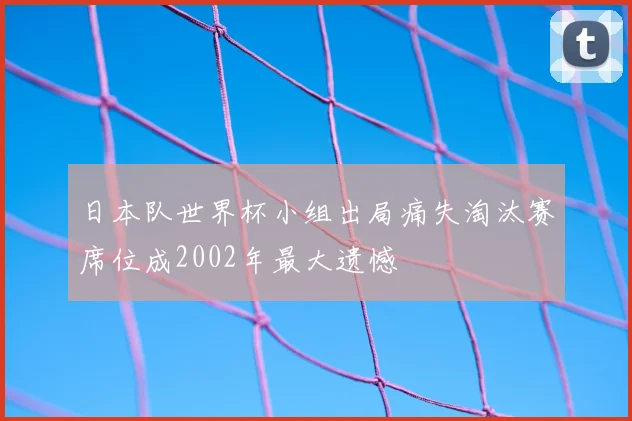 日本队世界杯小组出局痛失淘汰赛席位成2002年最大遗憾